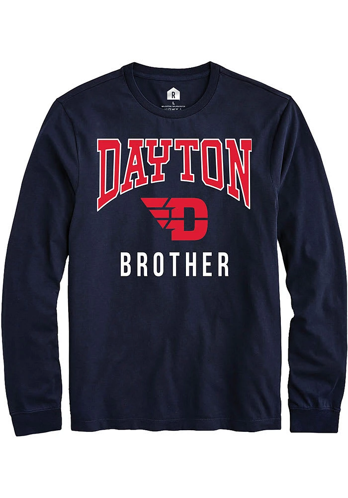 Rally Dayton Flyers Navy Blue Brother Long Sleeve T Shirt