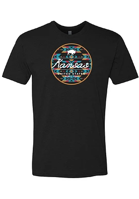 Kansas Black My Tribe Short Sleeve Fashion T Shirt