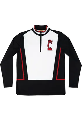 Cincinnati Bearcats Mens Black Quarter Long Sleeve 1/4 Zip Pullover