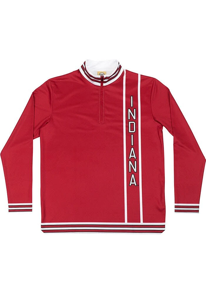 Indiana Hoosiers Mens Red Quarter Long Sleeve Qtr Zip Pullover