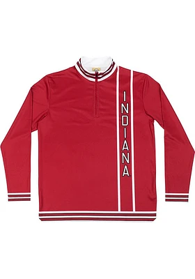 Indiana Hoosiers Mens Red Quarter Long Sleeve Qtr Zip Pullover