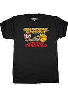Louisville Cardinals Black Basketball Graphic Short Sleeve Fashion T Shirt
