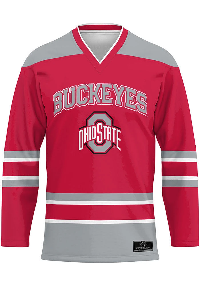 ProSphere  Ohio State Buckeyes Mens Red Replica Design Hockey Jersey