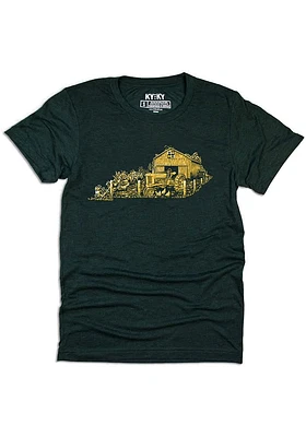 Kentucky Green Farm State Shape Short Sleeve Fashion T Shirt