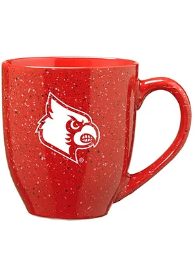 Louisville Cardinals 16oz Bistro Speckled Ceramic Mug - Red