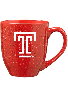 Temple Owls 16 OZ Speckled Ceramic Mug - Red
