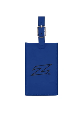 Akron Zips Blue Velour Luggage Tag