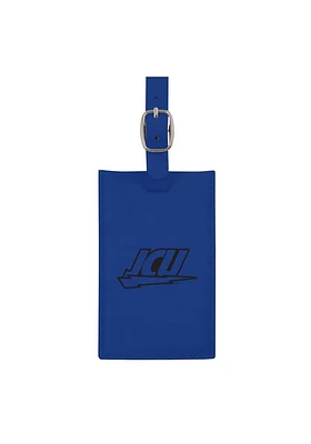 John Carroll Blue Streaks Blue Velour Luggage Tag