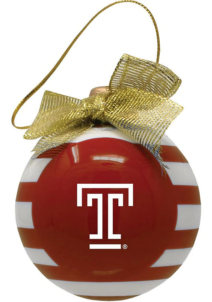 Temple Owls Ceramic Bulb Ornament - White