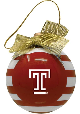 Temple Owls Ceramic Bulb Ornament - White