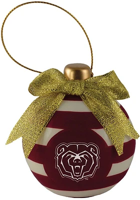 Missouri State Bears Ceramic Bulb Ornament - White