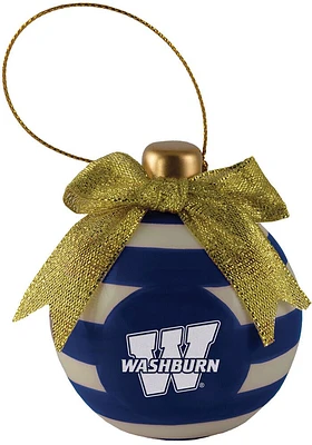 Washburn Ichabods Ceramic Bulb Ornament - White
