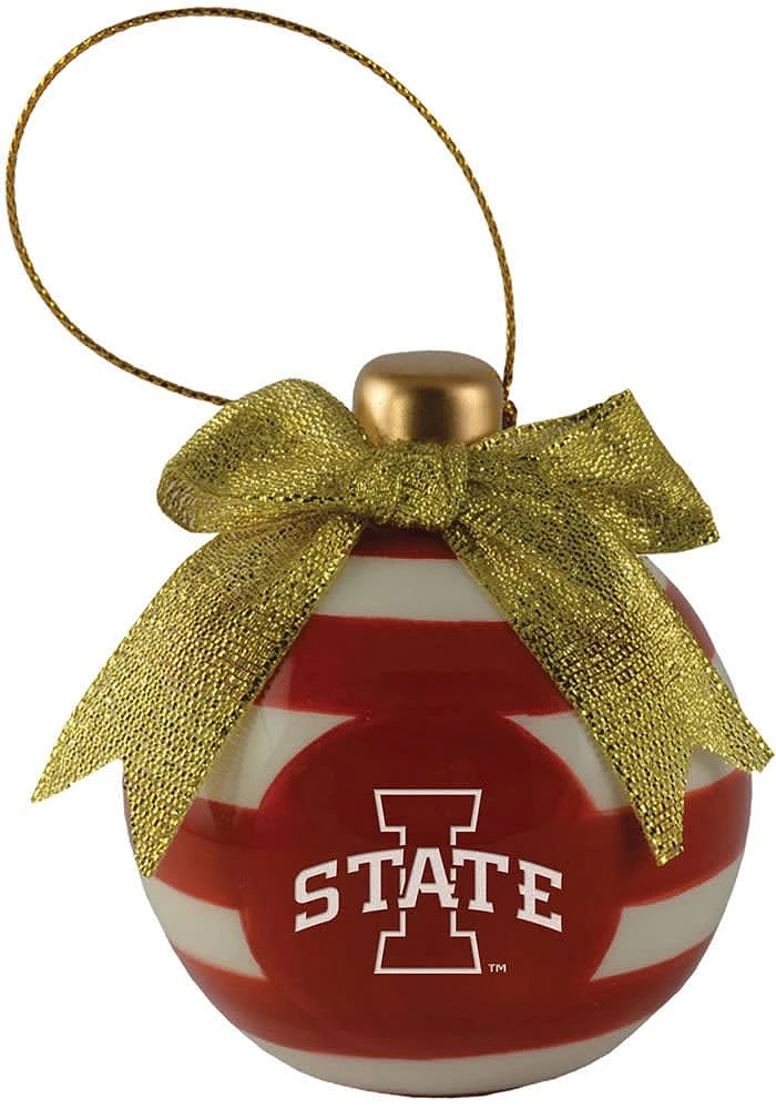 Iowa State Cyclones Ceramic Bulb Ornament - White