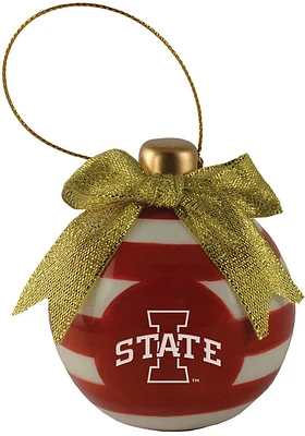 Iowa State Cyclones Ceramic Bulb Ornament - White
