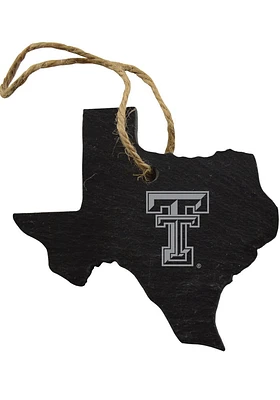 Texas Tech Red Raiders Slate State Shape Ornament - Grey