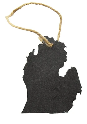 Michigan Slate State Shape Ornament - Grey
