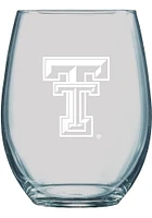 Texas Tech Red Raiders 21oz Logo Engraved Stemless Wine Glass - White