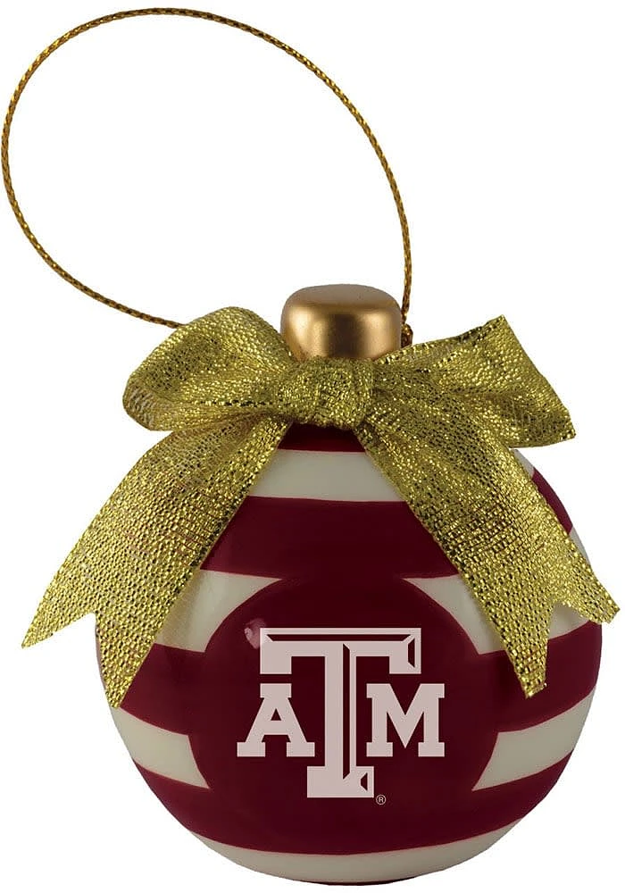 Texas A&M Aggies Ceramic Bulb Ornament Ornament - Maroon