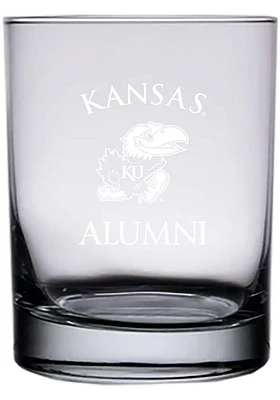Kansas Jayhawks 14oz Alumni Rock Glass - White