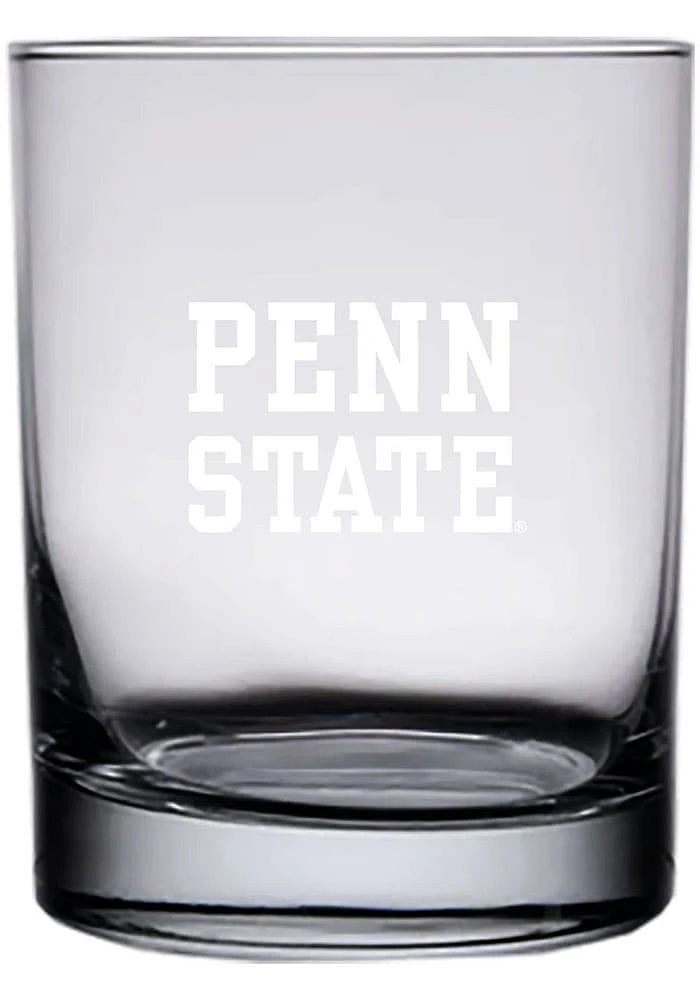 Penn State Nittany Lions 14oz Etched Rock Glass - White