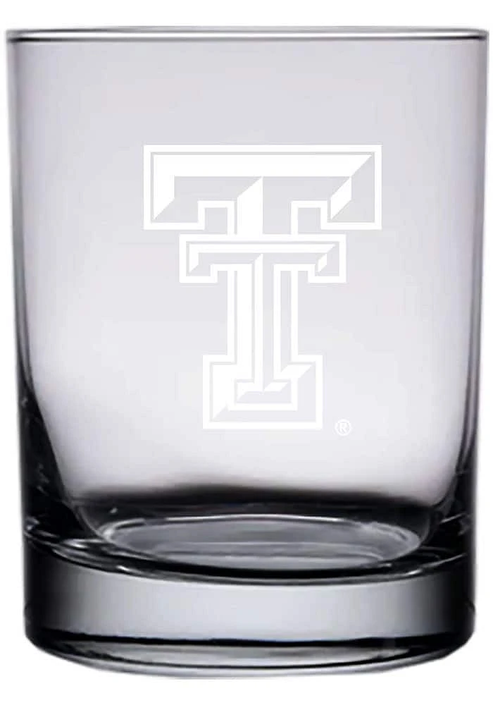 Texas Tech Red Raiders 14oz Etched Rock Glass - White