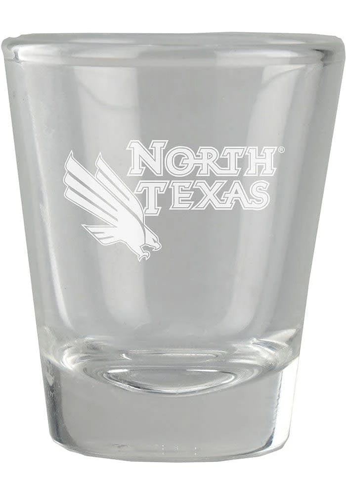 North Texas Mean Green 1.5oz Engraved Shot Glass
