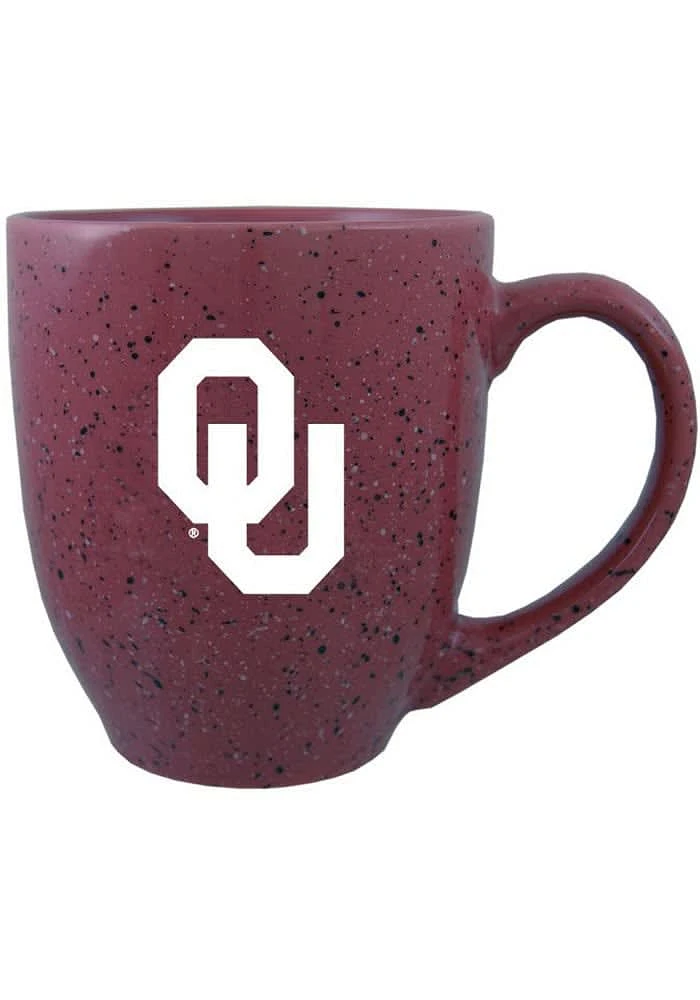 Oklahoma Sooners 16oz Etched Ceramic Mug - Burgundy