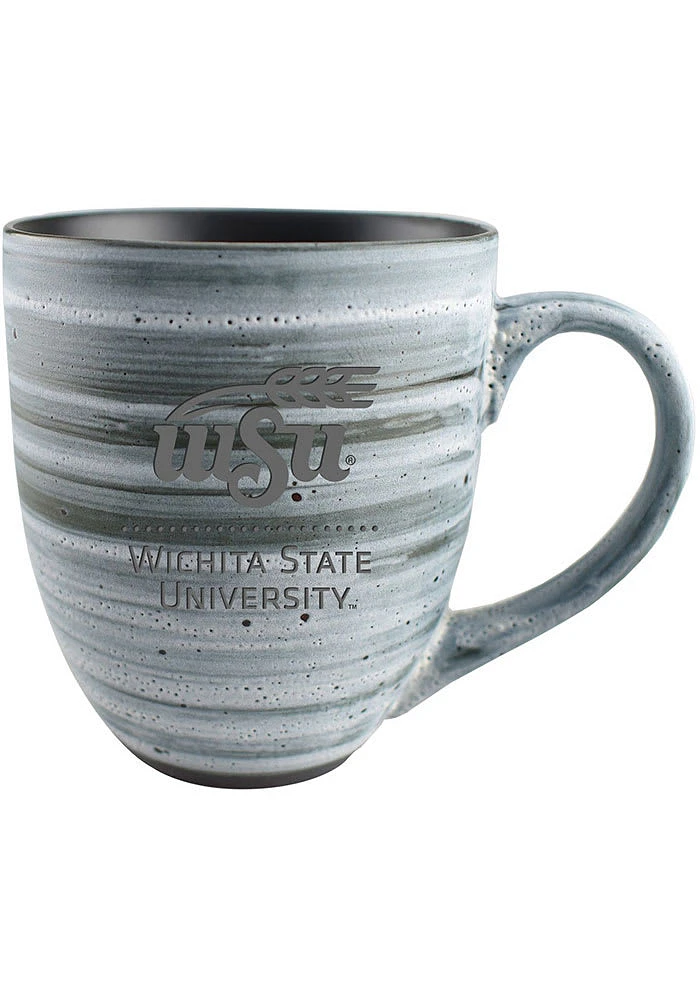 Wichita State Shockers 16oz Etched Ceramic Mug - Grey