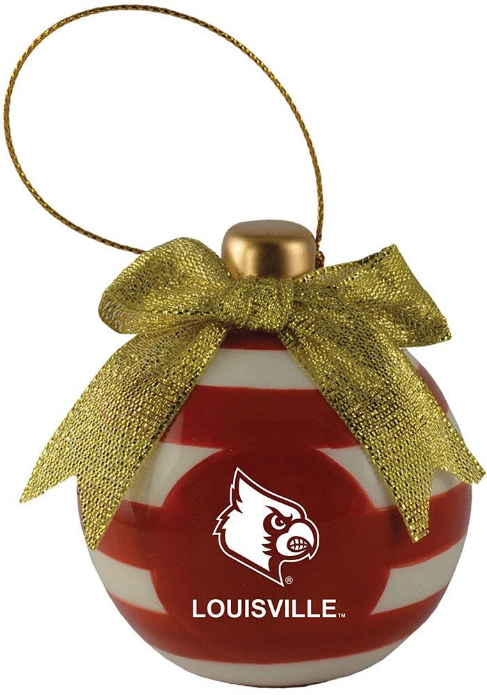 Louisville Cardinals Ceramic Bulb Ornament - Red