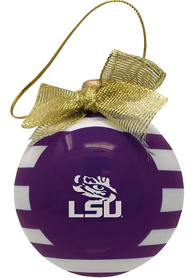 LSU Tigers Ceramic Bulb Ornament - Purple