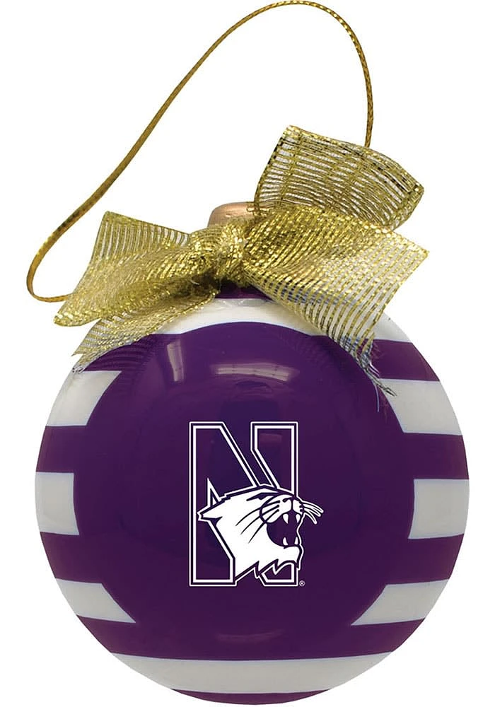 Northwestern Wildcats Ceramic Bulb Ornament - Purple