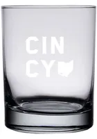 Cincinnati 14oz Engraved Rock Glass