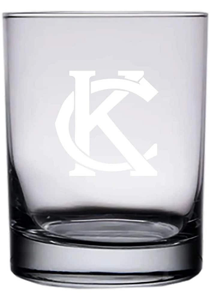 Kansas City 14 oz Engraved Rock Glass - White