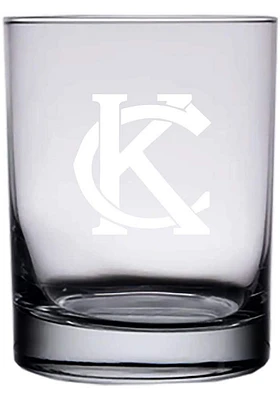Kansas City 14 oz Engraved Rock Glass - White