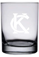 Kansas City 14 oz Engraved Rock Glass - White