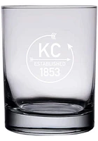 Kansas City 14 oz. Engraved Rock Glass