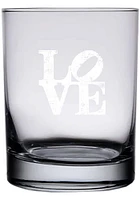 Philadelphia 14oz Engraved Design Rock Glass - White