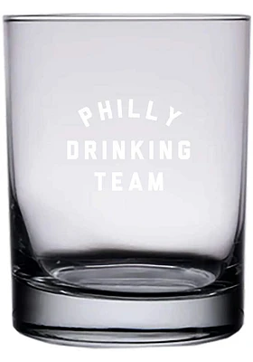 Philadelphia 14 oz Engraved Rock Glass - White