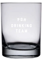 Pittsburgh 14 oz Engraved Rock Glass
