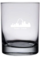 St Louis 14 oz Engraved Rock Glass - White