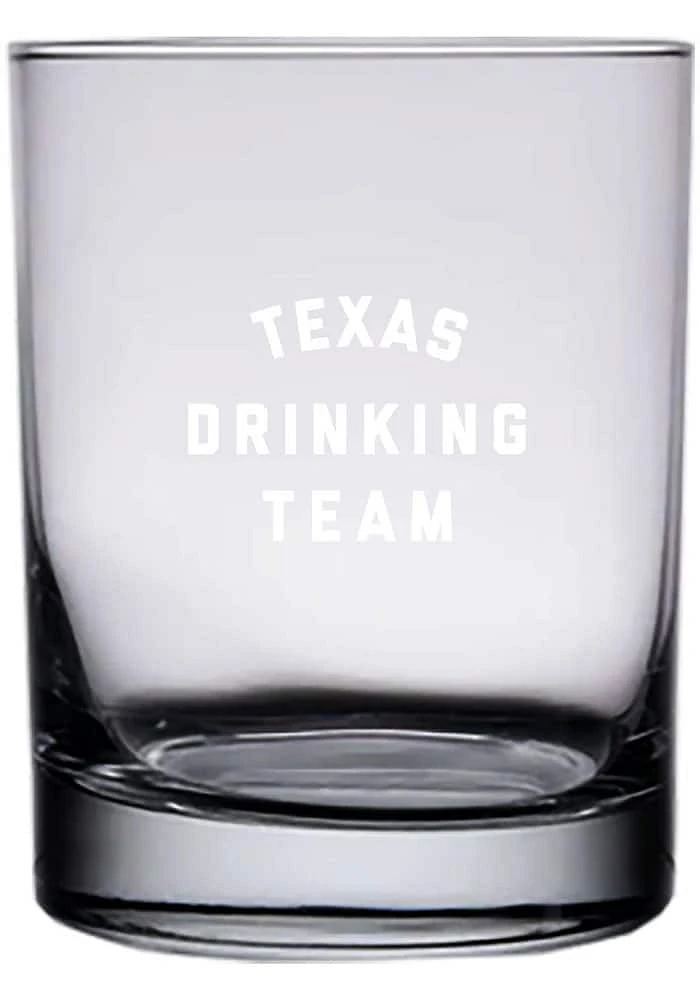 Texas 14oz Engraved Rock Glass - White