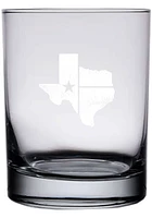 Texas 14 oz. Engraved Rock Glass - White