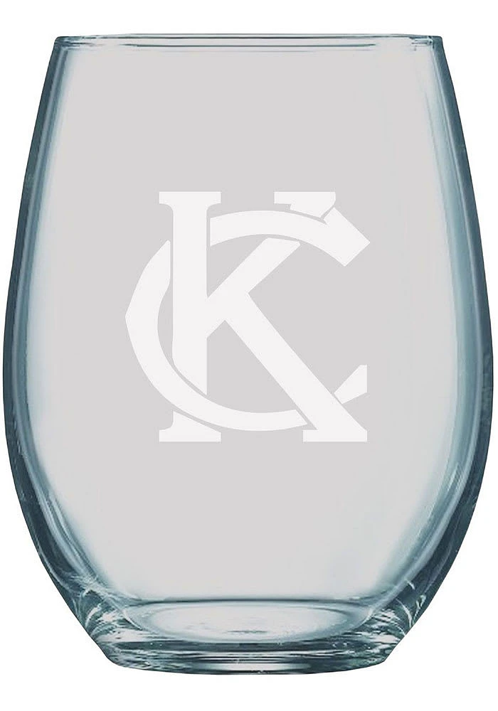Kansas City 21oz Engraved Stemless Wine Glass - White