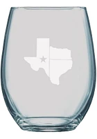 Texas 21oz Engraved Stemless Wine Glass - White