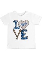 Kansas City Royals Girls White Love Short Sleeve Tee