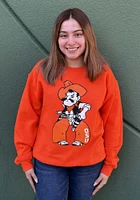 Oklahoma State Cowboys Mens Orange Big Pistol Pete Long Sleeve Crew Sweatshirt