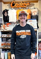 Oklahoma State Cowboys Black Two Tone Football Long Sleeve T Shirt