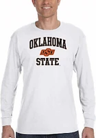 Oklahoma State Cowboys White Number One Design Long Sleeve T Shirt