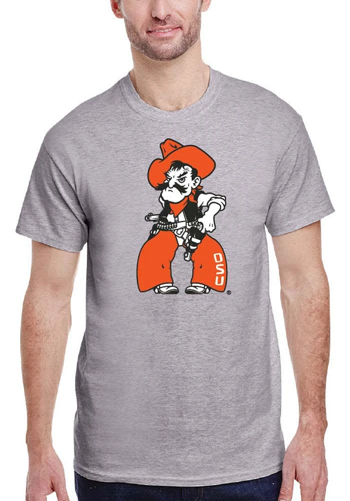 Oklahoma State Cowboys Grey Big Pistol Pete Short Sleeve T Shirt