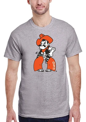 Oklahoma State Cowboys Grey Big Pistol Pete Short Sleeve T Shirt